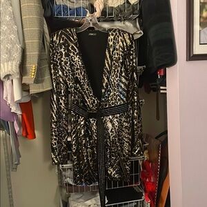 Zhivago Spirit Animal Leopard Print Sequin Dress
